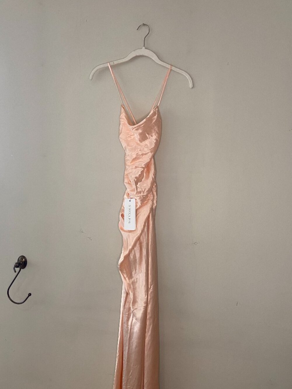 NEW | Shona Joy La Lune Backless Dress | Peach | Size 4 - Picture 5 of 10